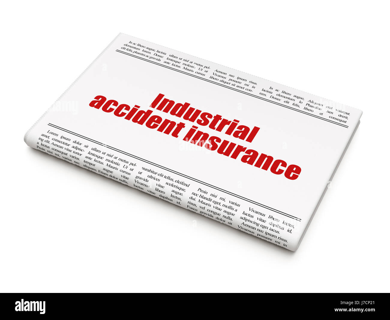 Insurance Headline Examples Insurance concept: newspaper headline Industrial Accident Insurance ...