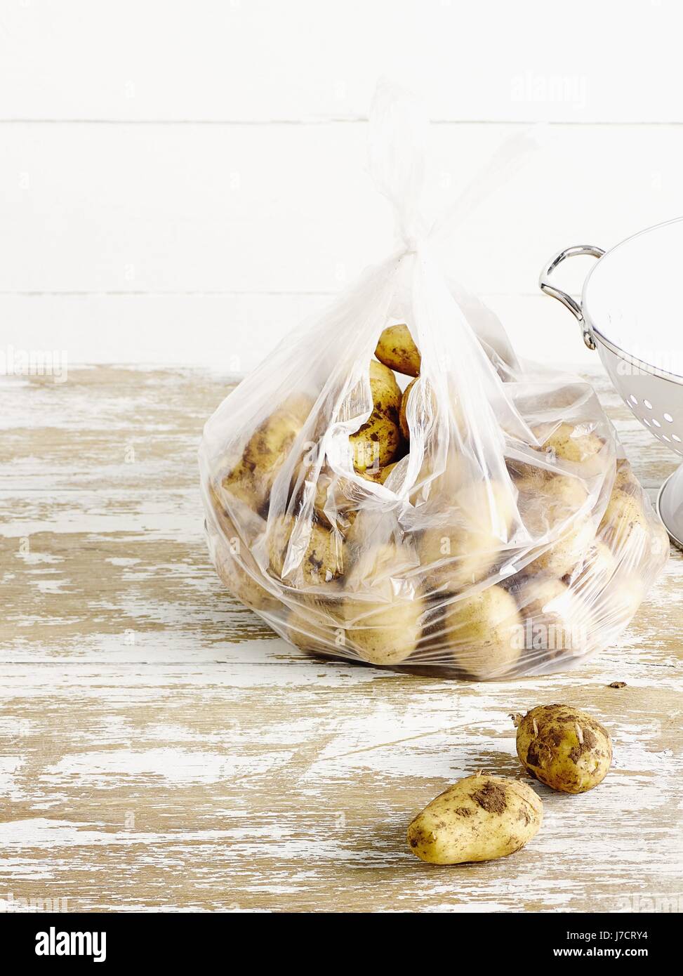 Still New potatoes in a plastic bag Stock Photo Alamy