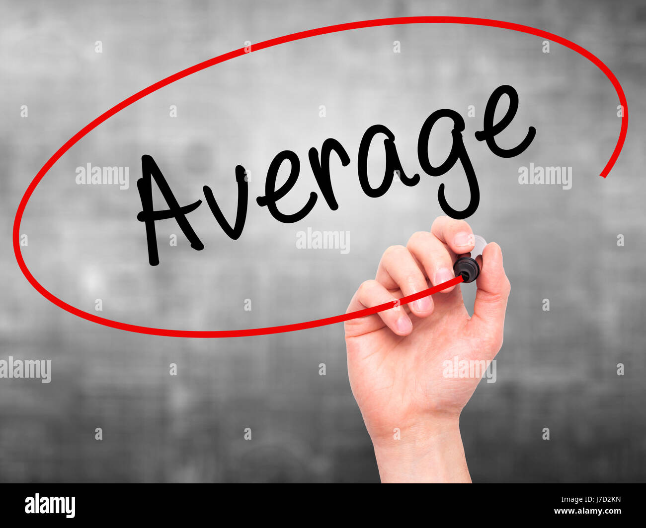 Man Hand writing Average with black marker on visual screen. Isolated ...