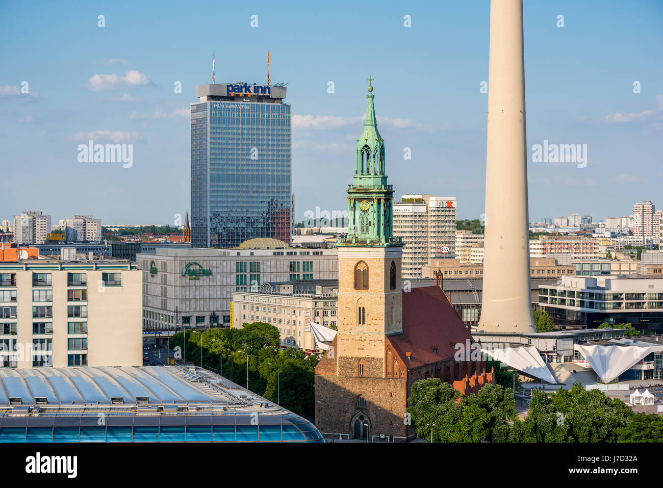 Panorama from the Berlin Cathedral Dome Stock Photo