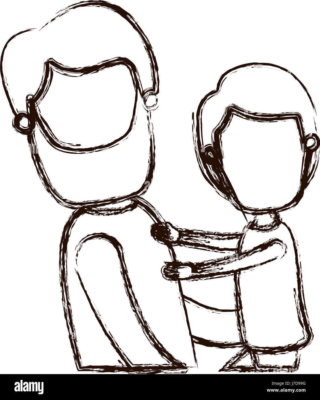 blurred thick silhouette caricature faceless side view half body stock vector image art alamy alamy