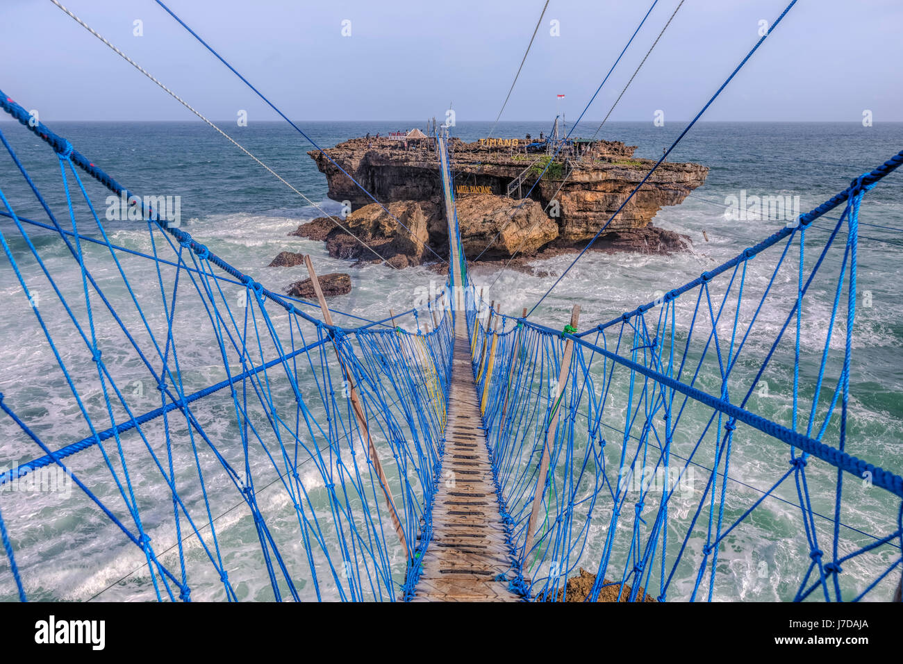 cable car at Timang beach, Yogyakarta, Java, Indonesia, Asia Stock