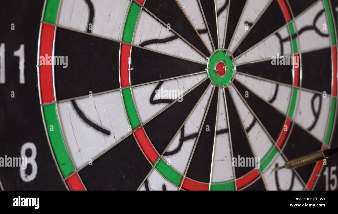 six Dart Arrows Hitting In Dartboard Stock Photo Alamy