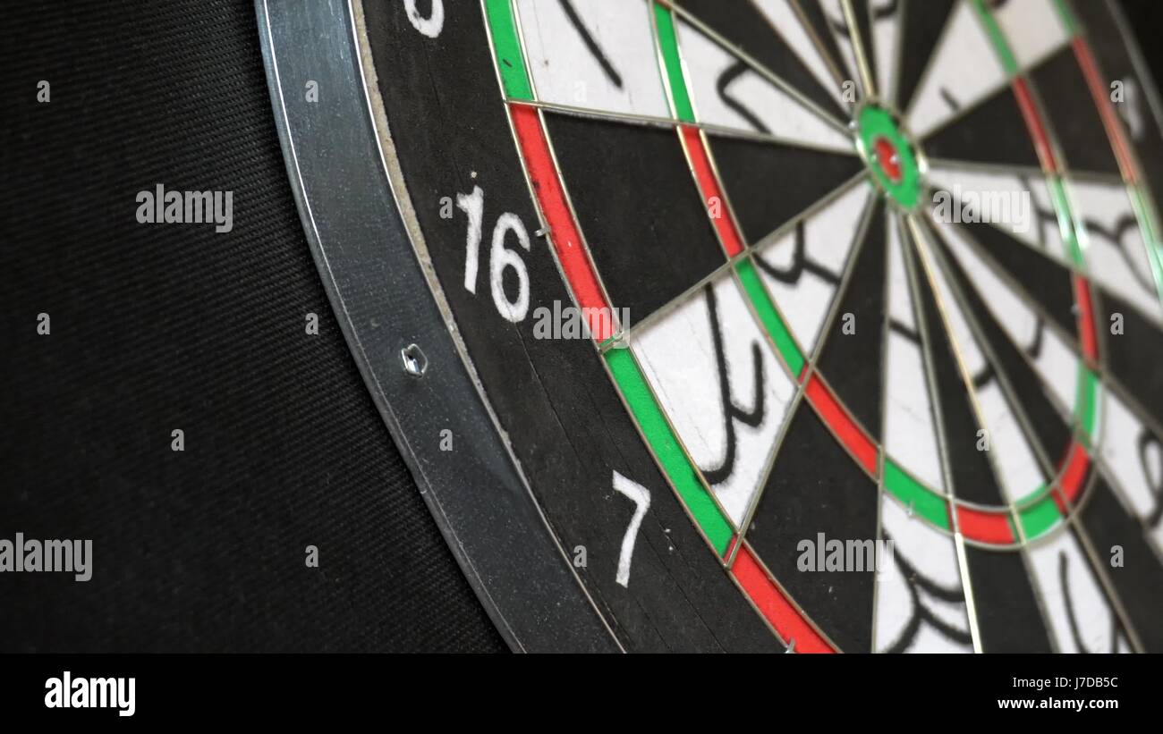 six Dart Arrows Hitting In Dartboard Stock Photo Alamy