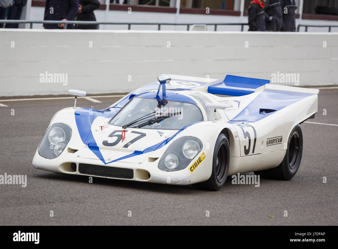 1969 Porsche 917K Group 5 car with driver Peter Vogele at the Goodwood