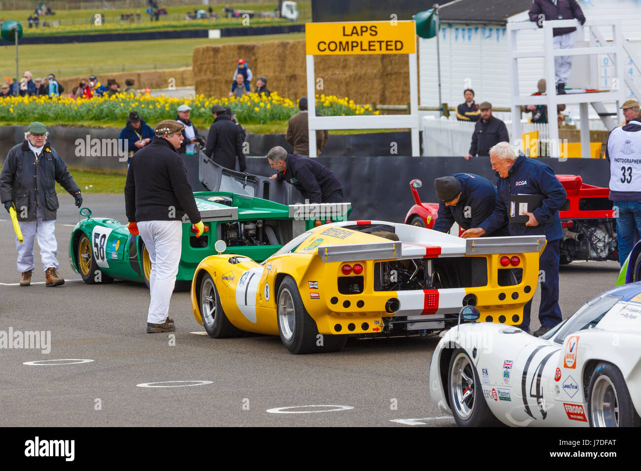 Historic line-up of Group 5 endurance sportscars from the 1970's on the ...