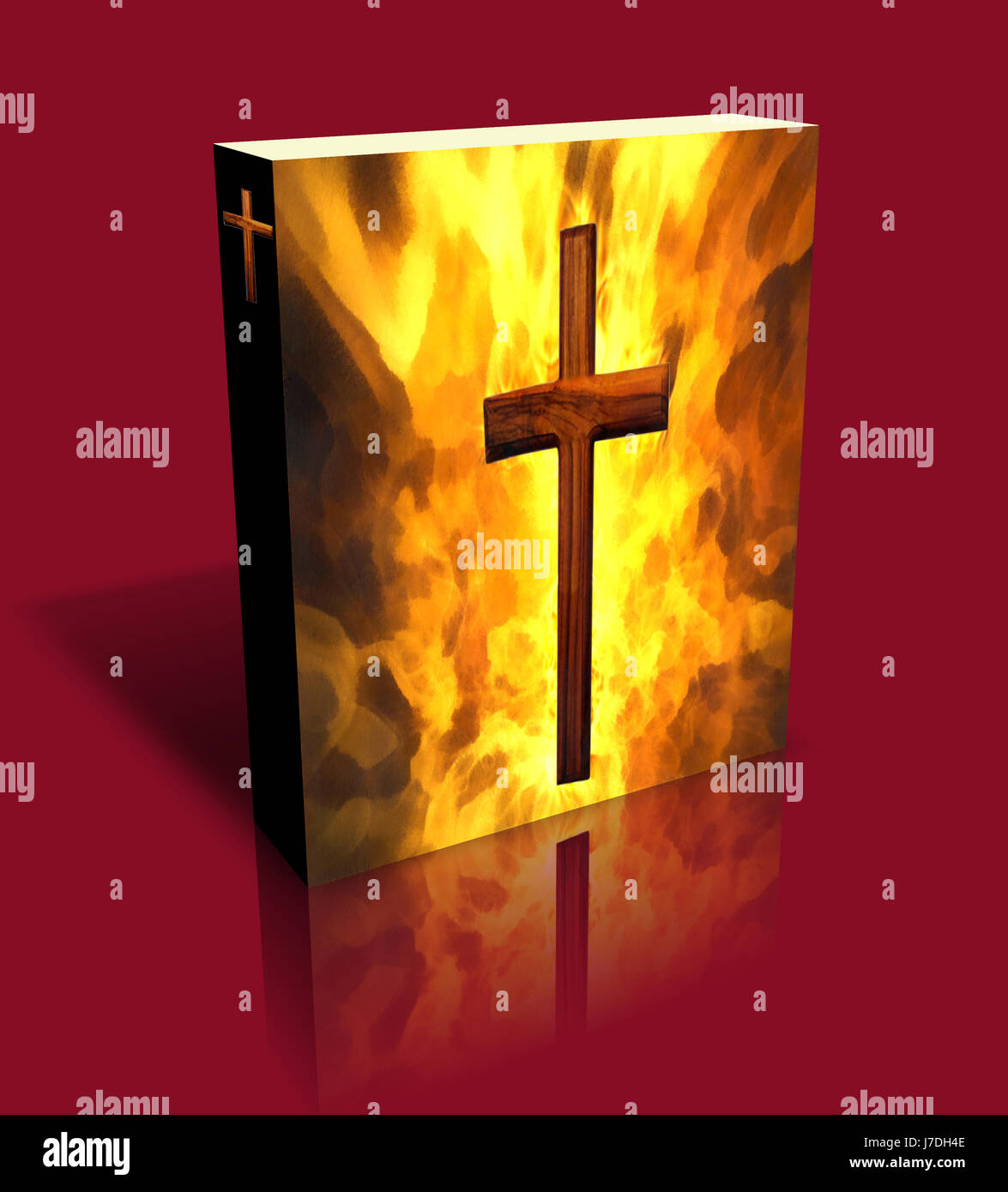 religious art cover box boxes christian book red religious life exist existence Stock Photo