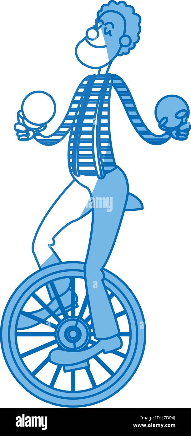 character clown circus juggler cheerful image Stock Vector Image & Art ...