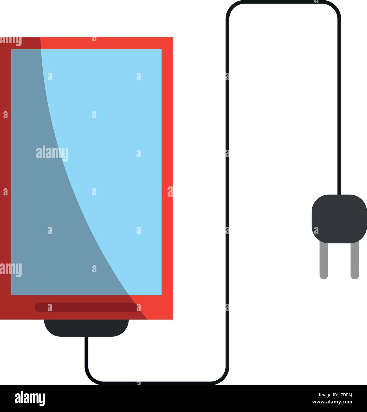 cellphone with cord and plug icon image Stock Vector Image & Art - Alamy