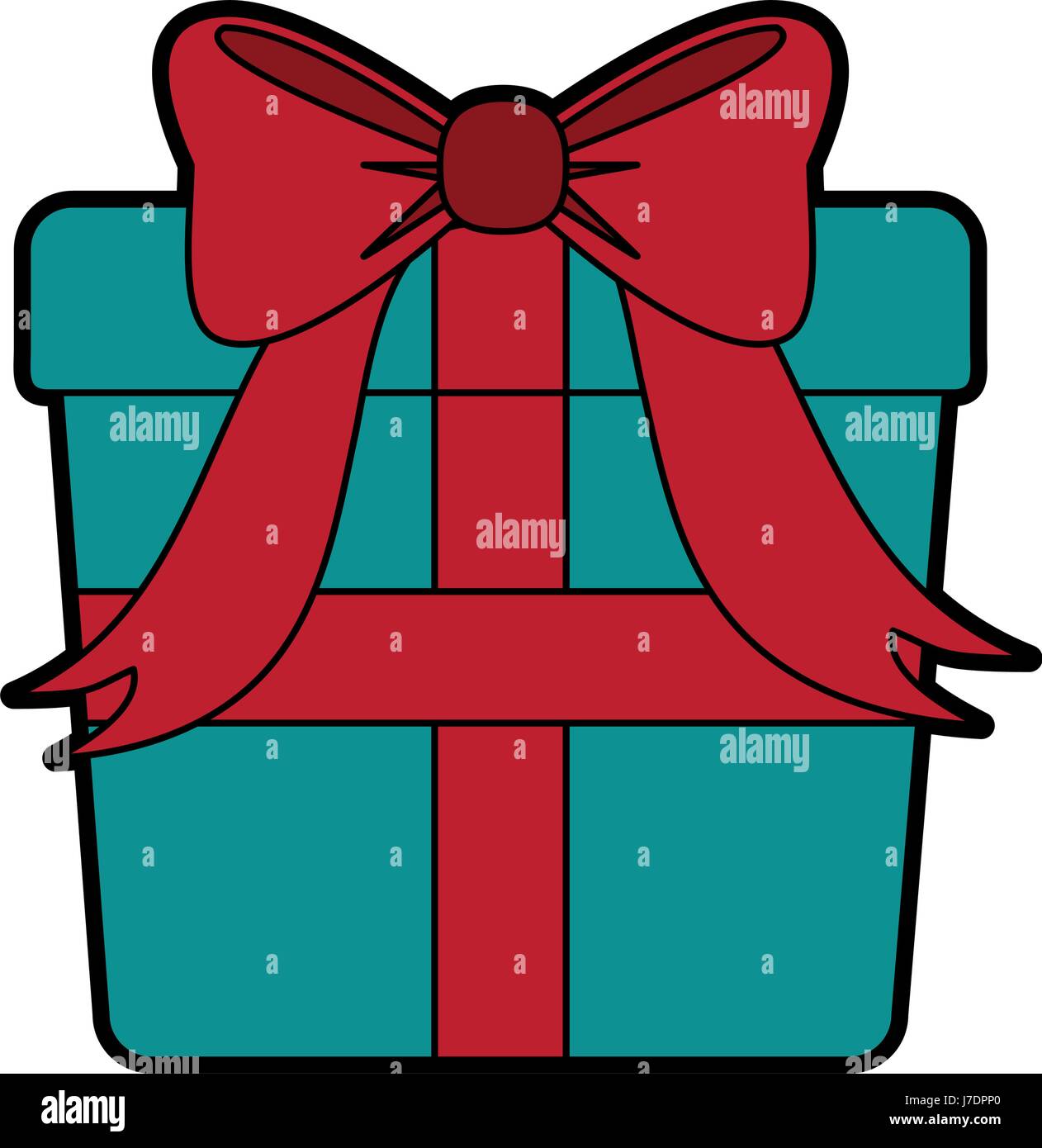gift box with ribbon bow icon image Stock Vector Image & Art - Alamy