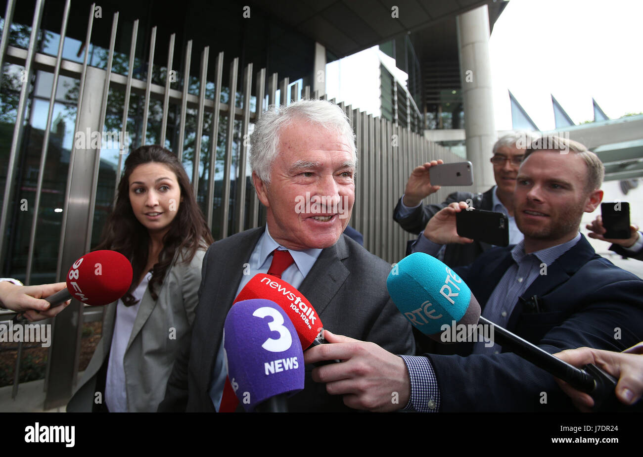 Former Anglo Irish Bank chairman Sean Fitzpatrick leaves the Dublin