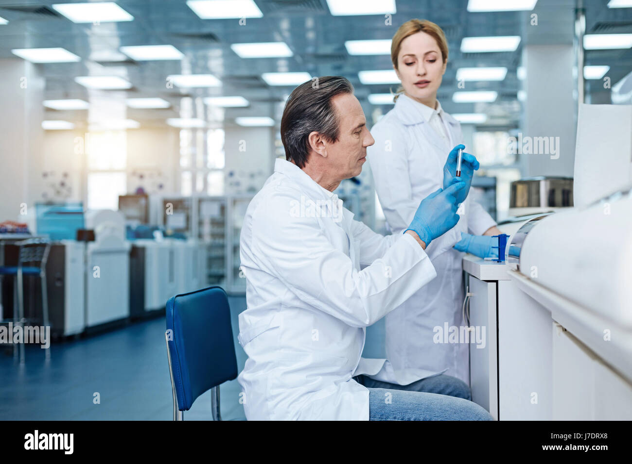 Lab technicians working in laboratory hi-res stock photography and ...