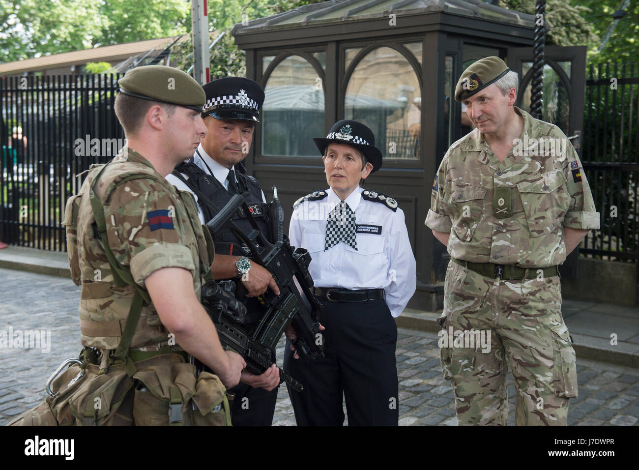 Metropolitan Police Commissioner Cressida Dick and Major General Ben ...