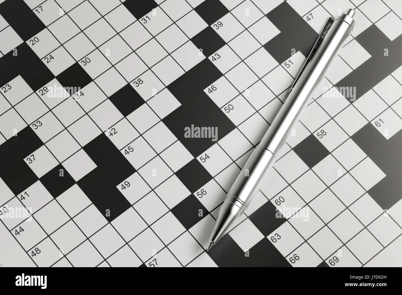 Hi res Blank Crossword with Pen Stock Photo Alamy Hi res Blank Crossword with Pen Stock Photo Alamy