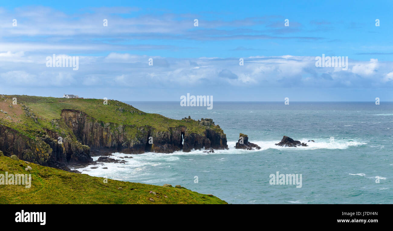 Dr Syntax's Head at Lands End Cornwall, UK. Stock Photo