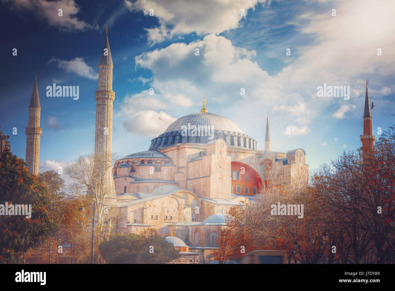 Hagia Sophia (Ayasofya) museum view from the Sultan Ahmet Park in ...