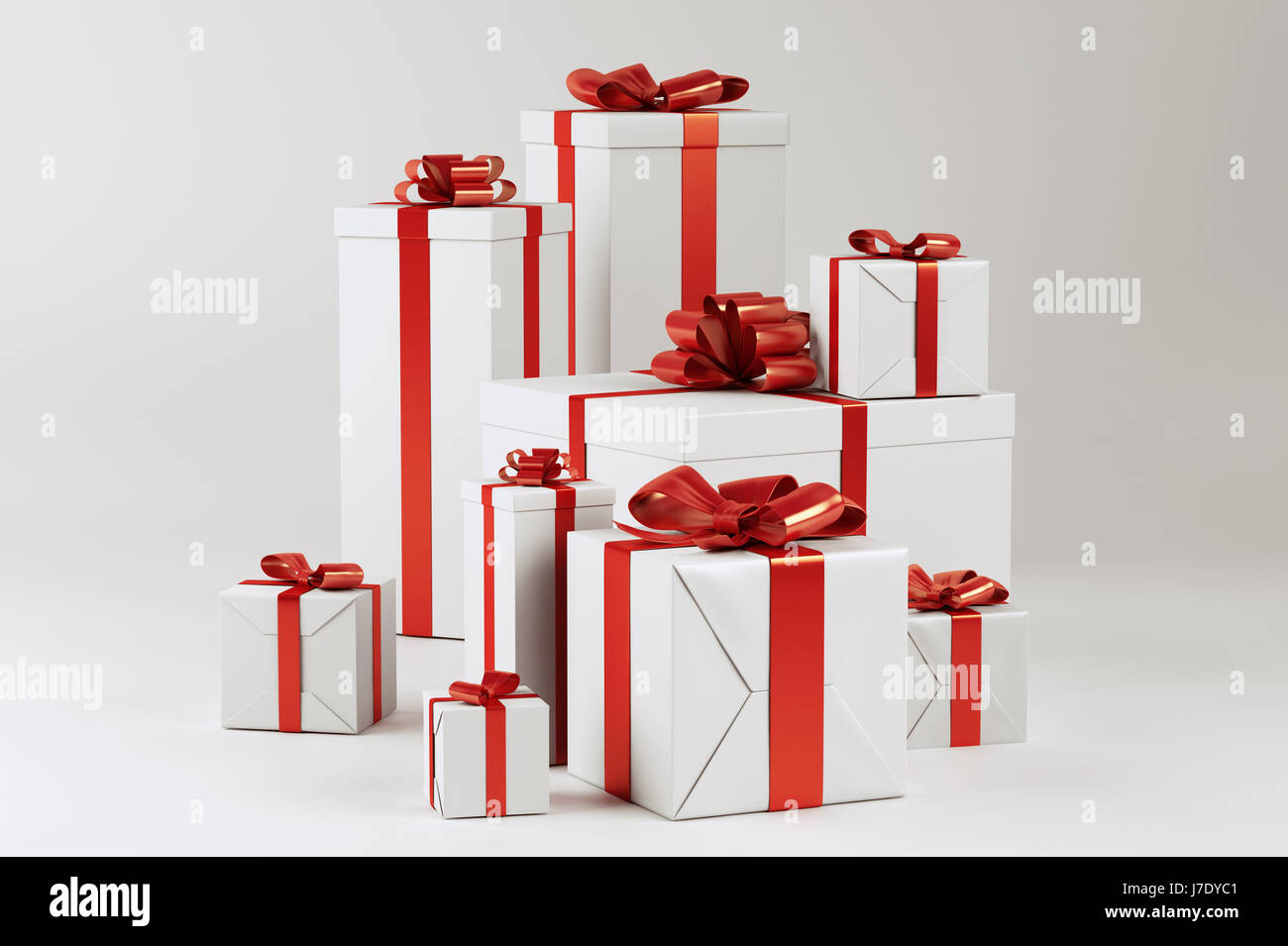 Gift Boxes isolated on white background Stock Photo - Alamy