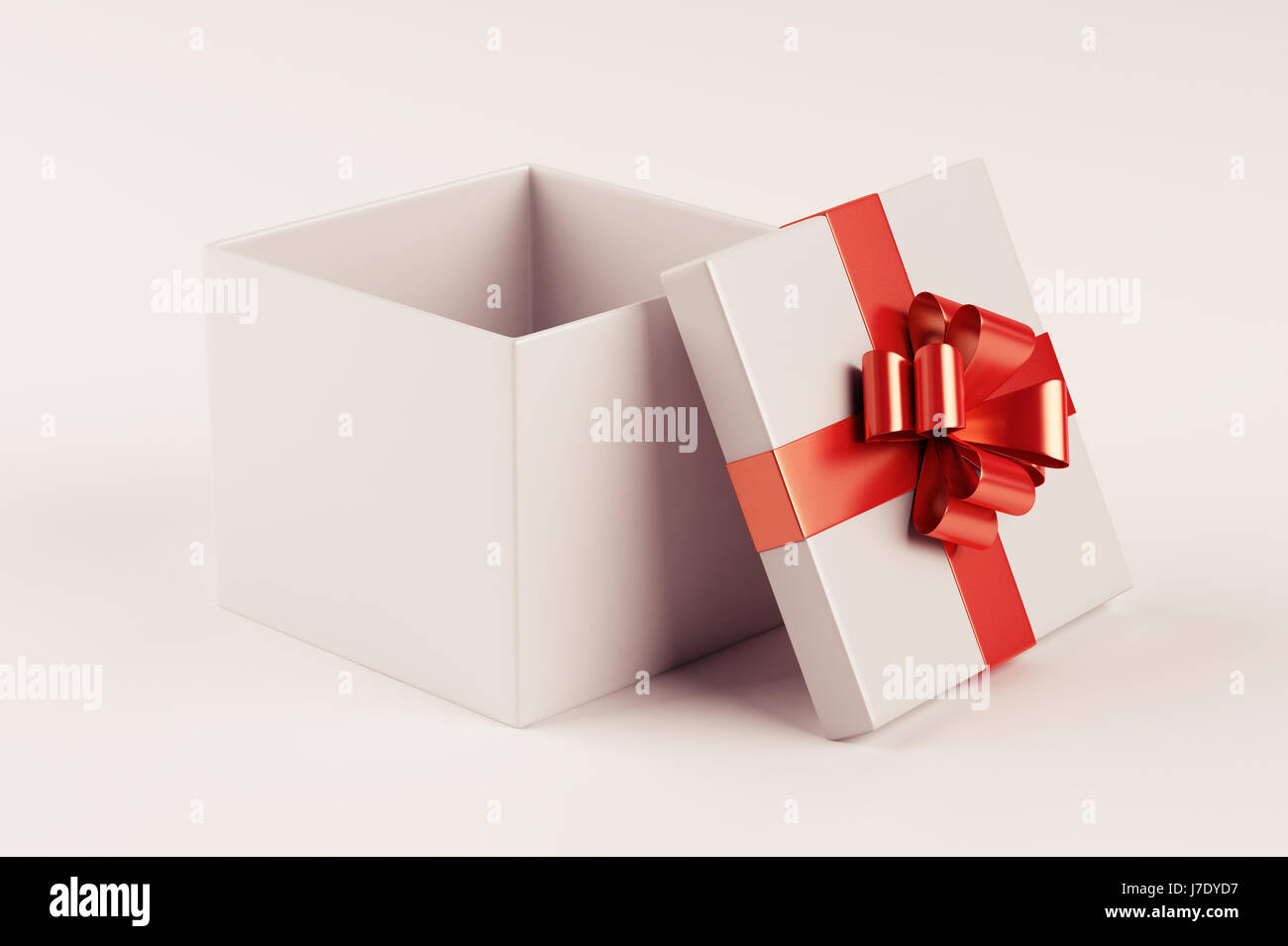A white box tied with a satin ribbon bow Stock Photo - Alamy