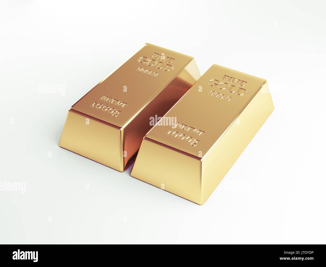 Gold Bars isolated on white background Stock Photo - Alamy
