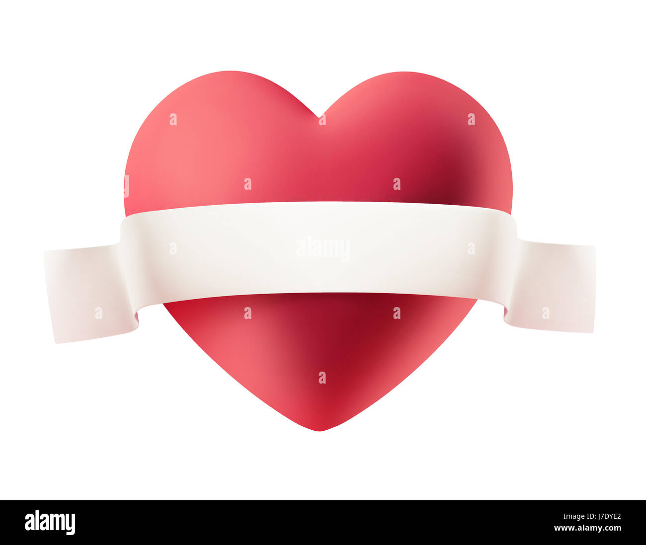 Love Heart isolated on white Stock Photo - Alamy