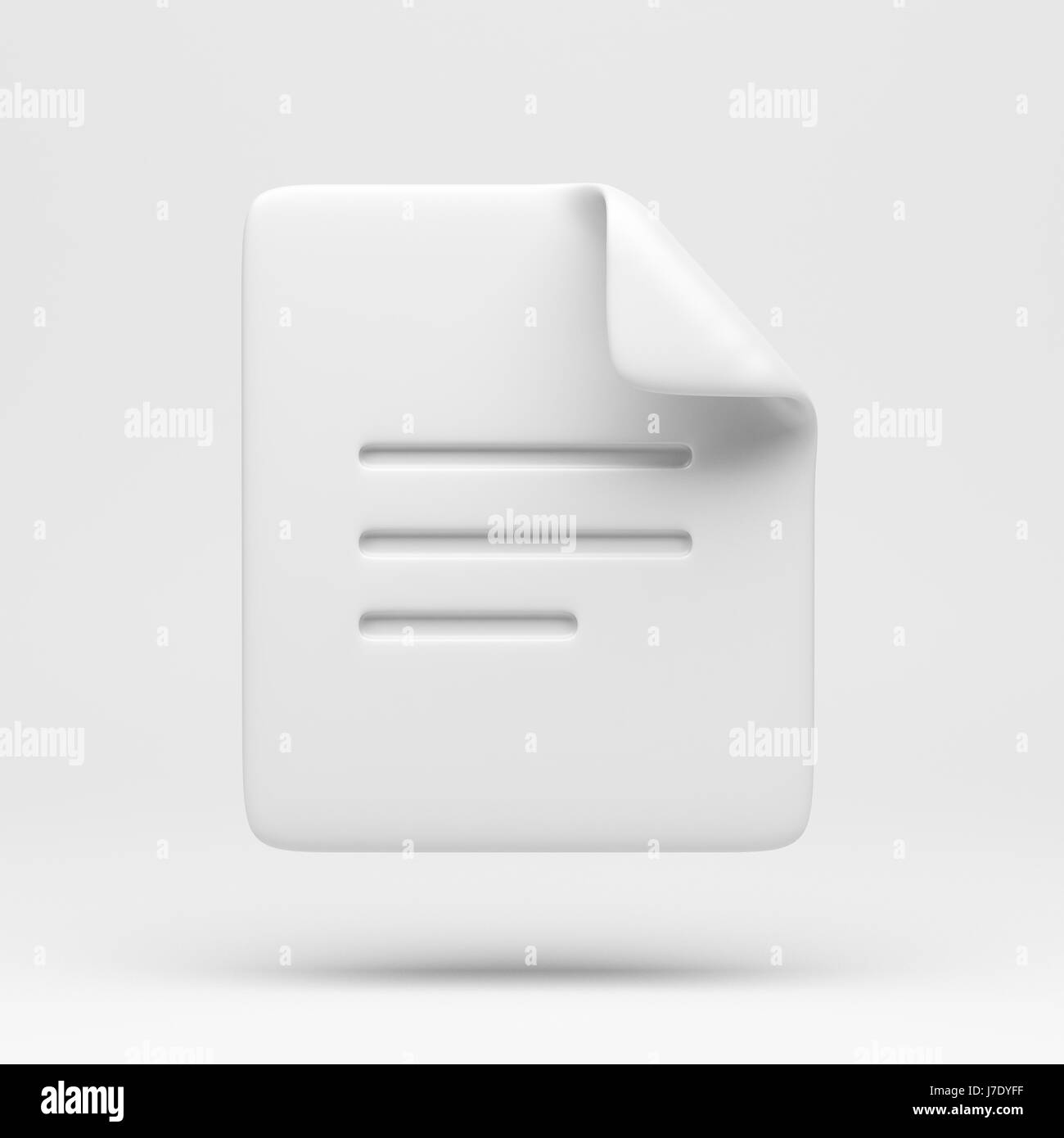 File Icon isolated on white Stock Photo - Alamy