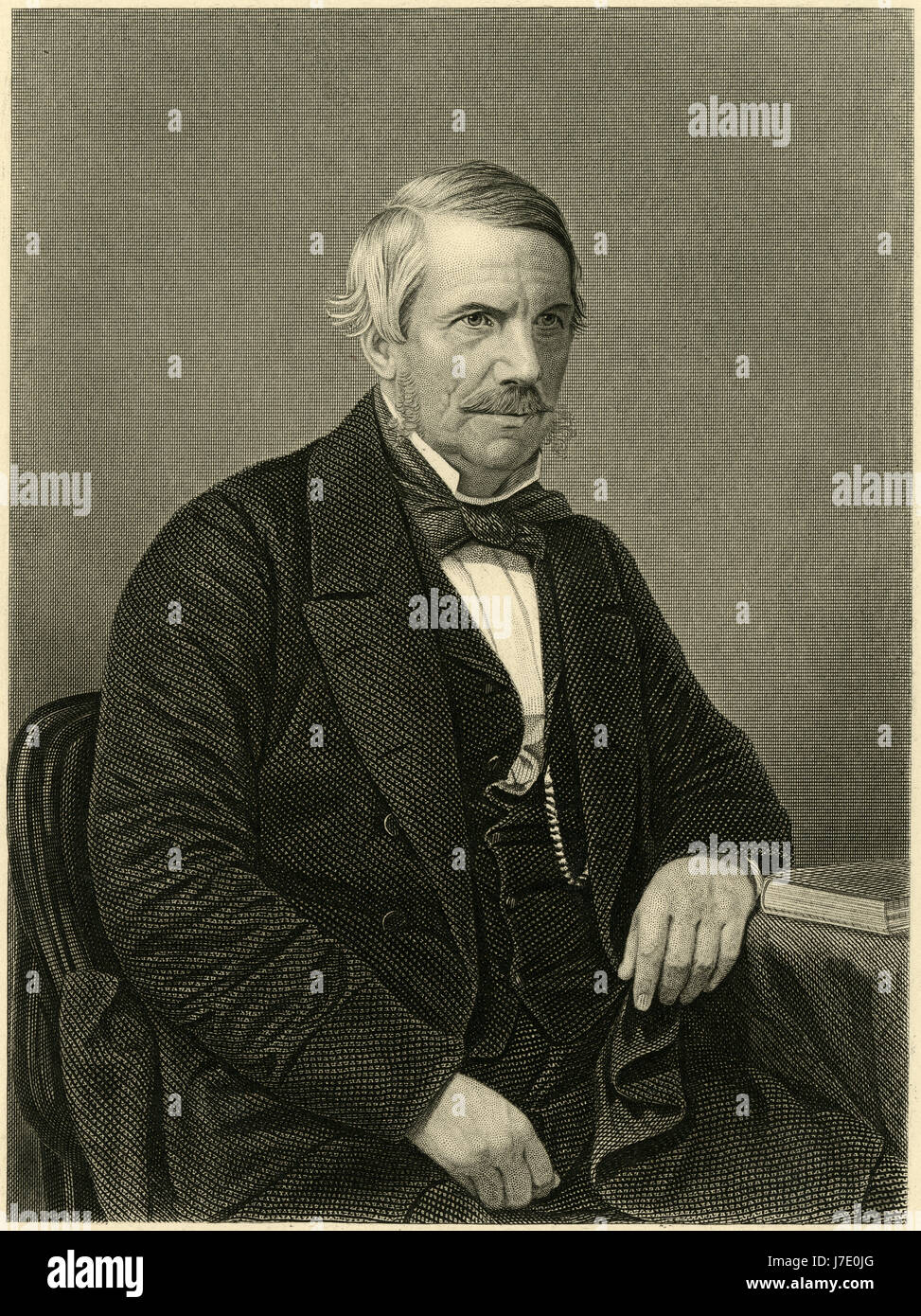 Antique c1870 engraving, John Lawrence, 1st Baron Lawrence. John Laird Mair Lawrence, 1st Baron Lawrence (1811-1879), was an Englishman who became a prominent British Imperial statesman who served as Viceroy of India from 1864 to 1869. SOURCE: ORIGINAL ENGRAVING. Stock Photo