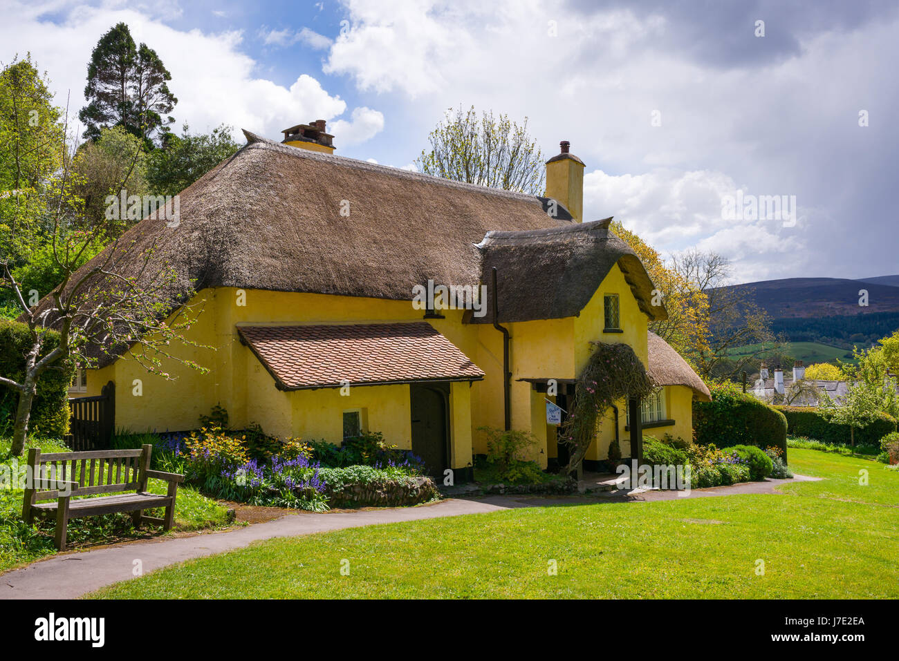 The National Trust village of Selworthy in Exmoor National Park, Somerset, England. Stock Photo