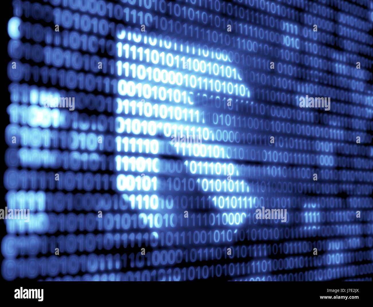 Digital Blue Binary Code Technology Stock Photo - Alamy