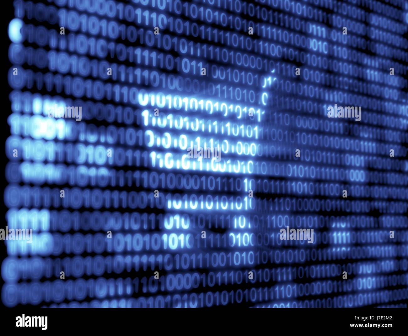 Digital Blue Binary Code Technology Stock Photo - Alamy