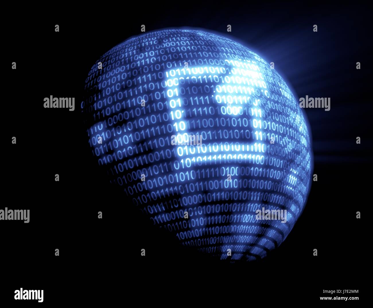 Digital Blue Binary Code Technology Stock Photo - Alamy