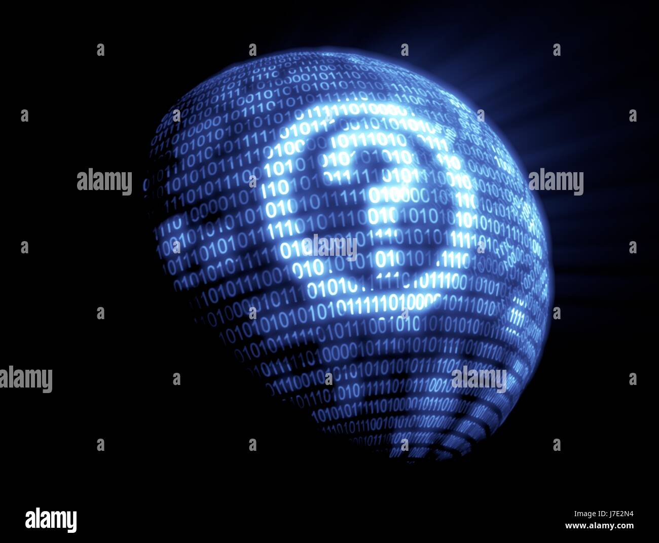 Digital Blue Binary Code Technology Stock Photo - Alamy