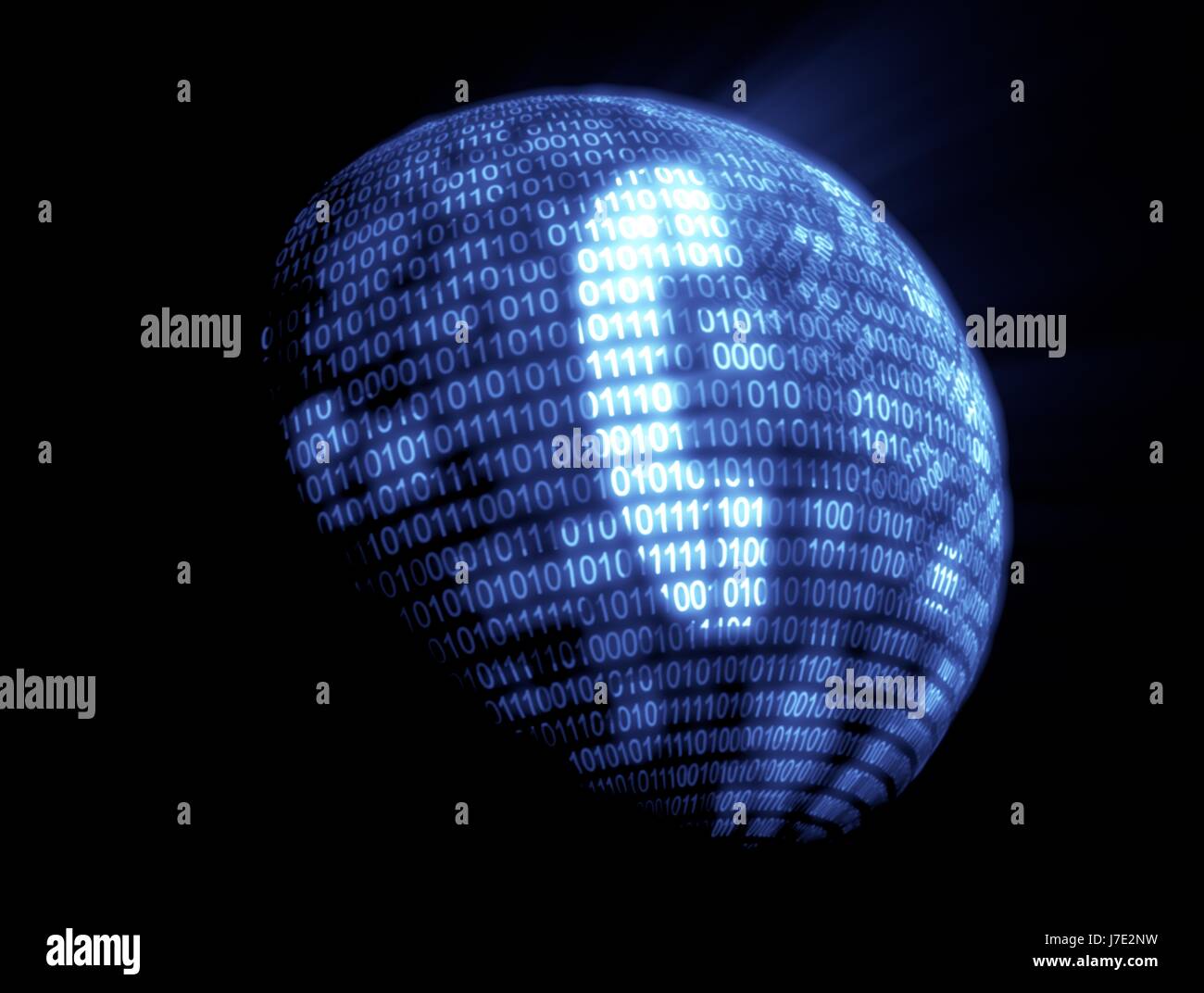 Digital Blue Binary Code Technology Stock Photo - Alamy