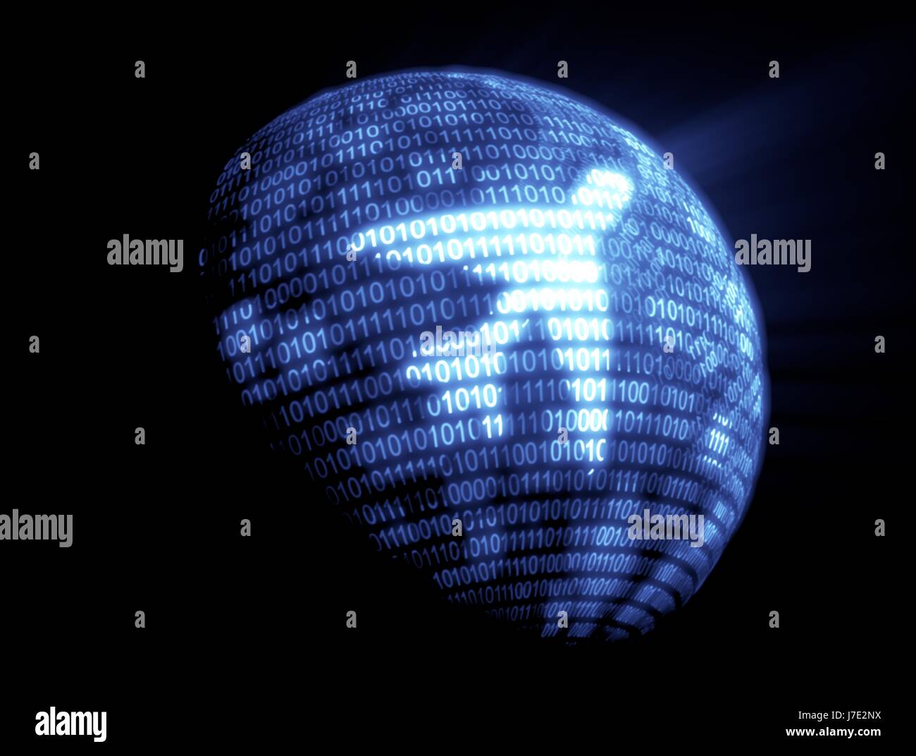 Digital Blue Binary Code Technology Stock Photo - Alamy