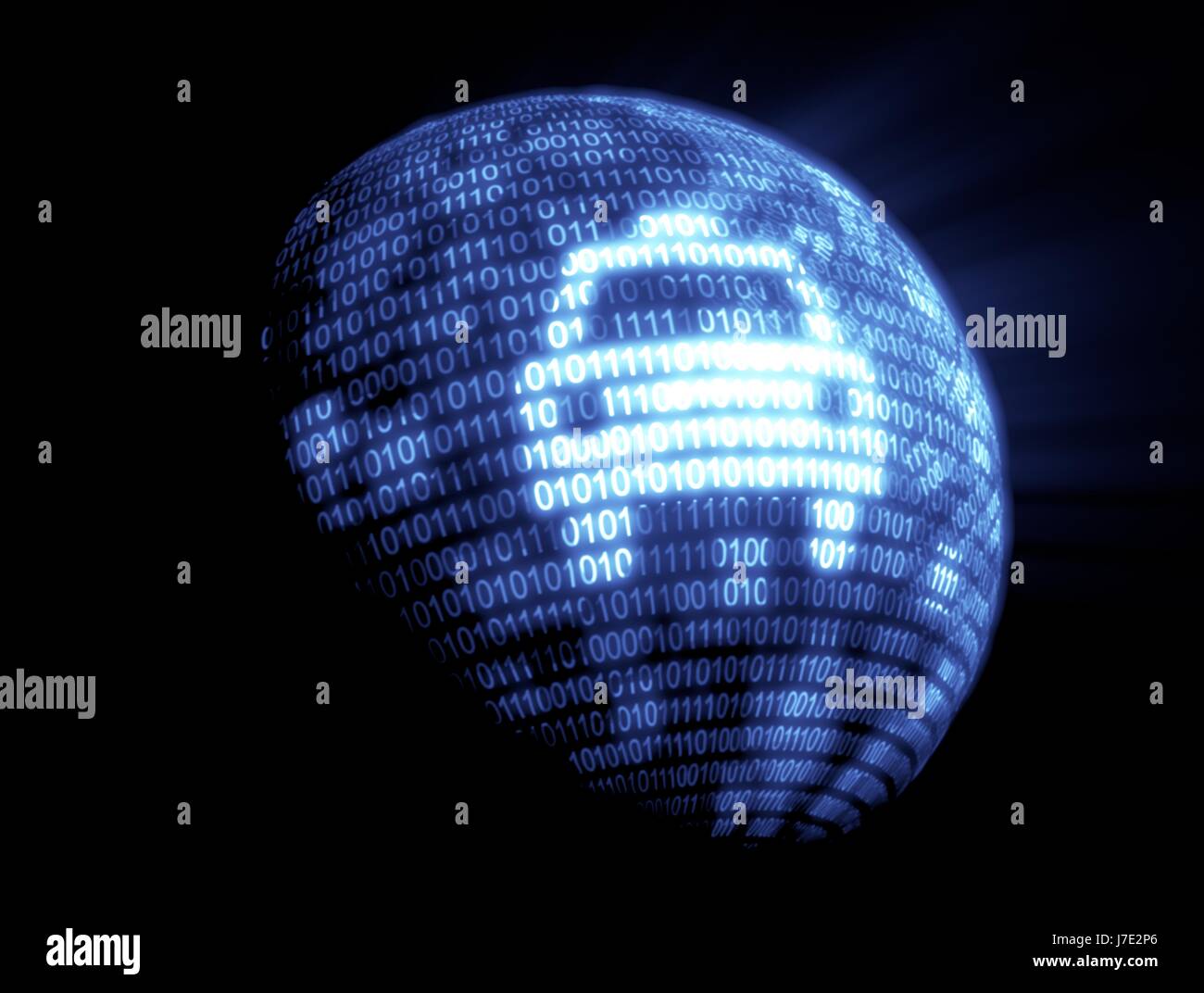 Digital Blue Binary Code Technology Stock Photo - Alamy