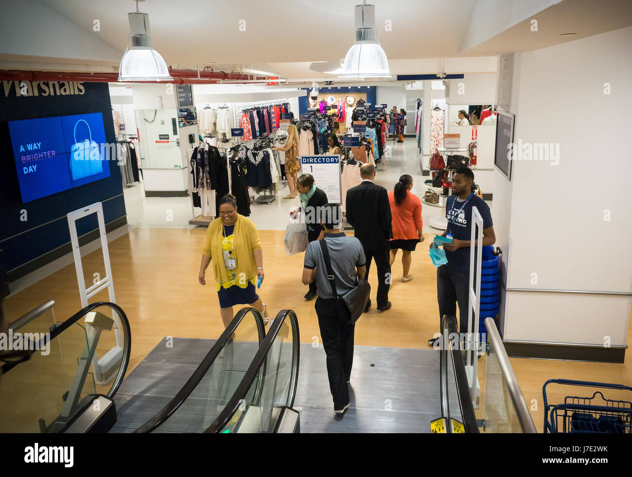 Customers in the brand new Marshalls store in Lower Manhattan in New ...