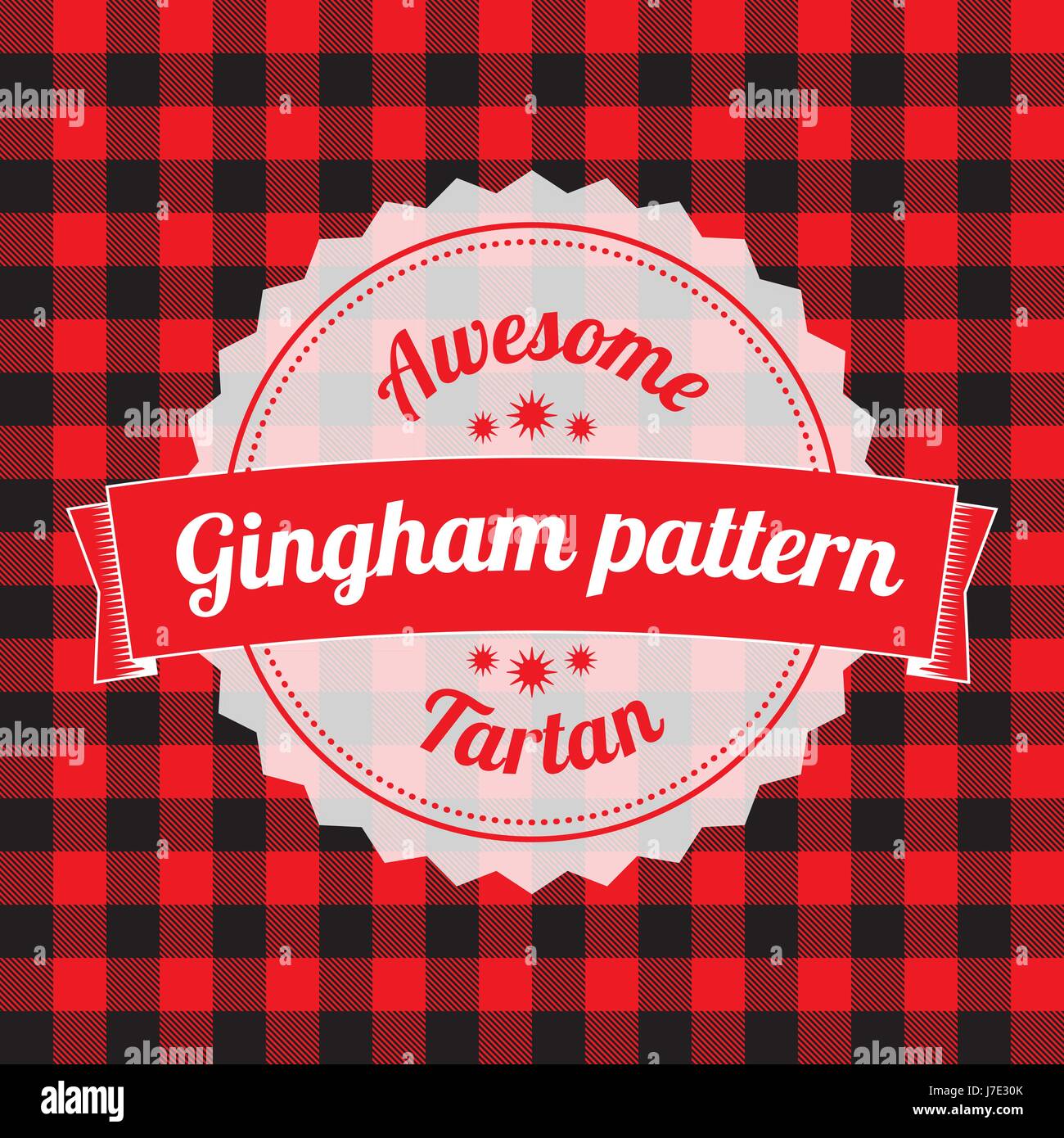 Gingham pattern, checkered seamless background Stock Vector