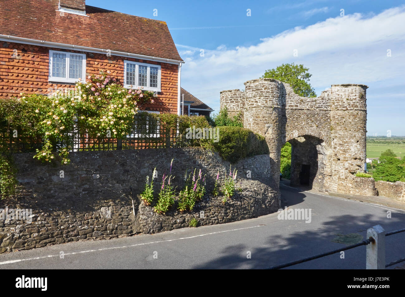 The Strand Gate in Winchelsea, one of the three remaining medieval gateways into the hill top town, East Sussex, England, UK Stock Photo