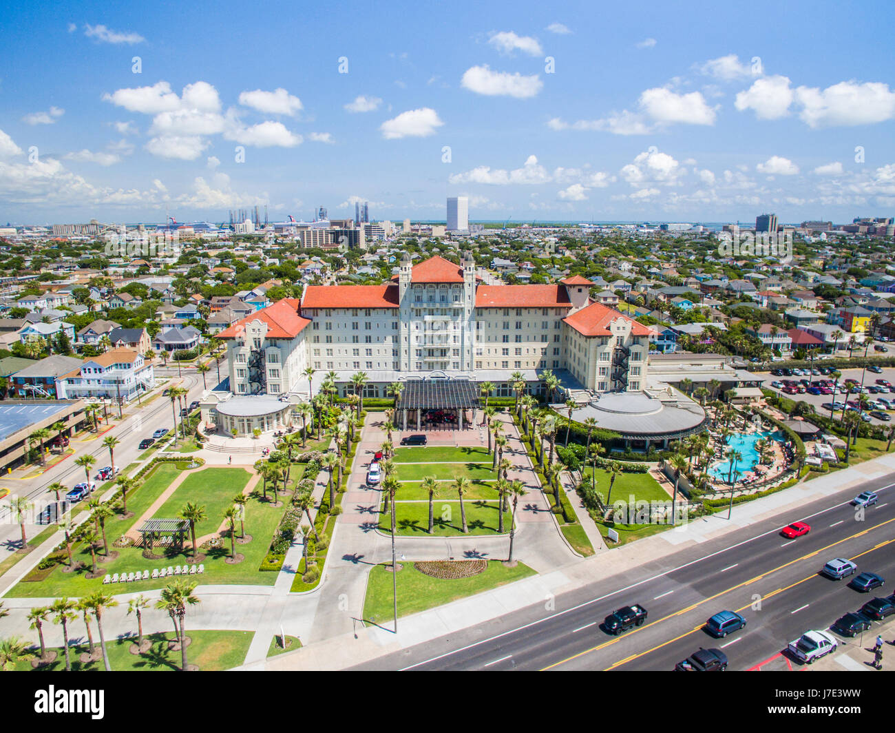 Historic Galveston Texas Hotel Stock Photo Alamy