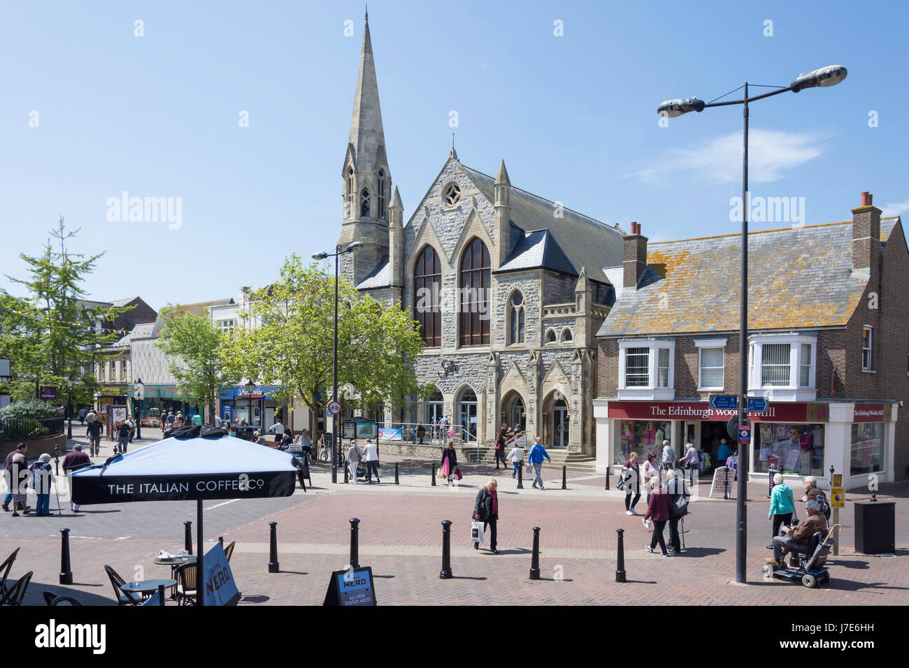 The Spire Chapel, High Street, Poole, Dorset, England, United Kingdom Stock Photo