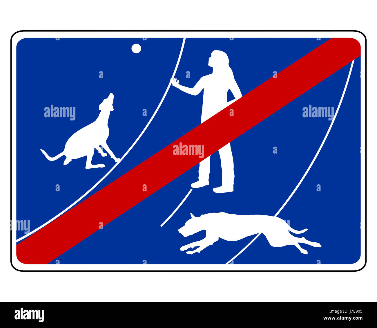 traffic sign for dogs Stock Photo
