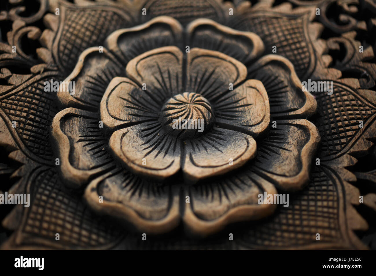 carved lotus flower Stock Photo Alamy