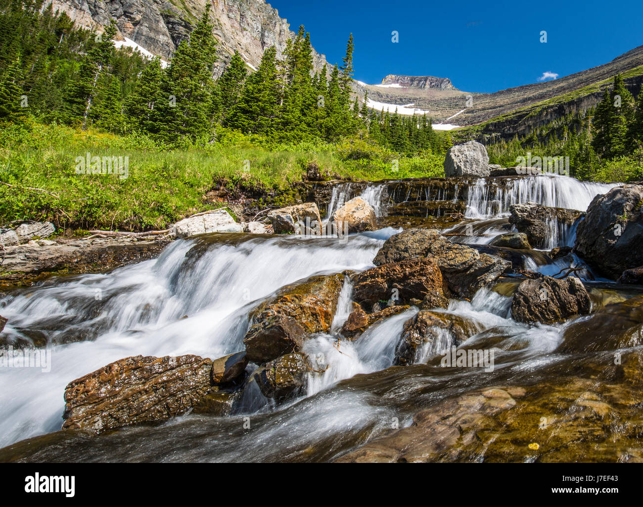 Lunch creek glacier national park/ vista/continental divide/mountains ...