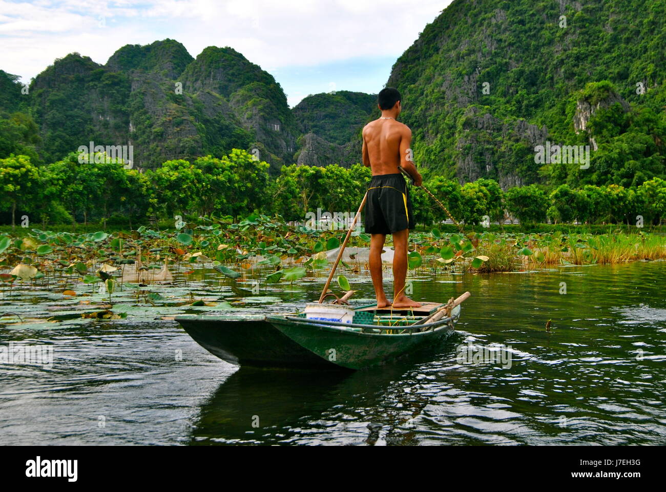 Beautiful river scenery, Ninh Binh province, Vietnam Stock Photo