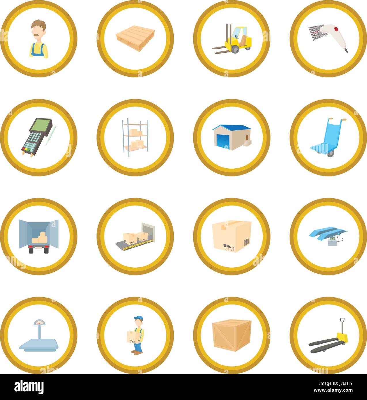 Business carton commerce container industry storehouse Stock Vector ...