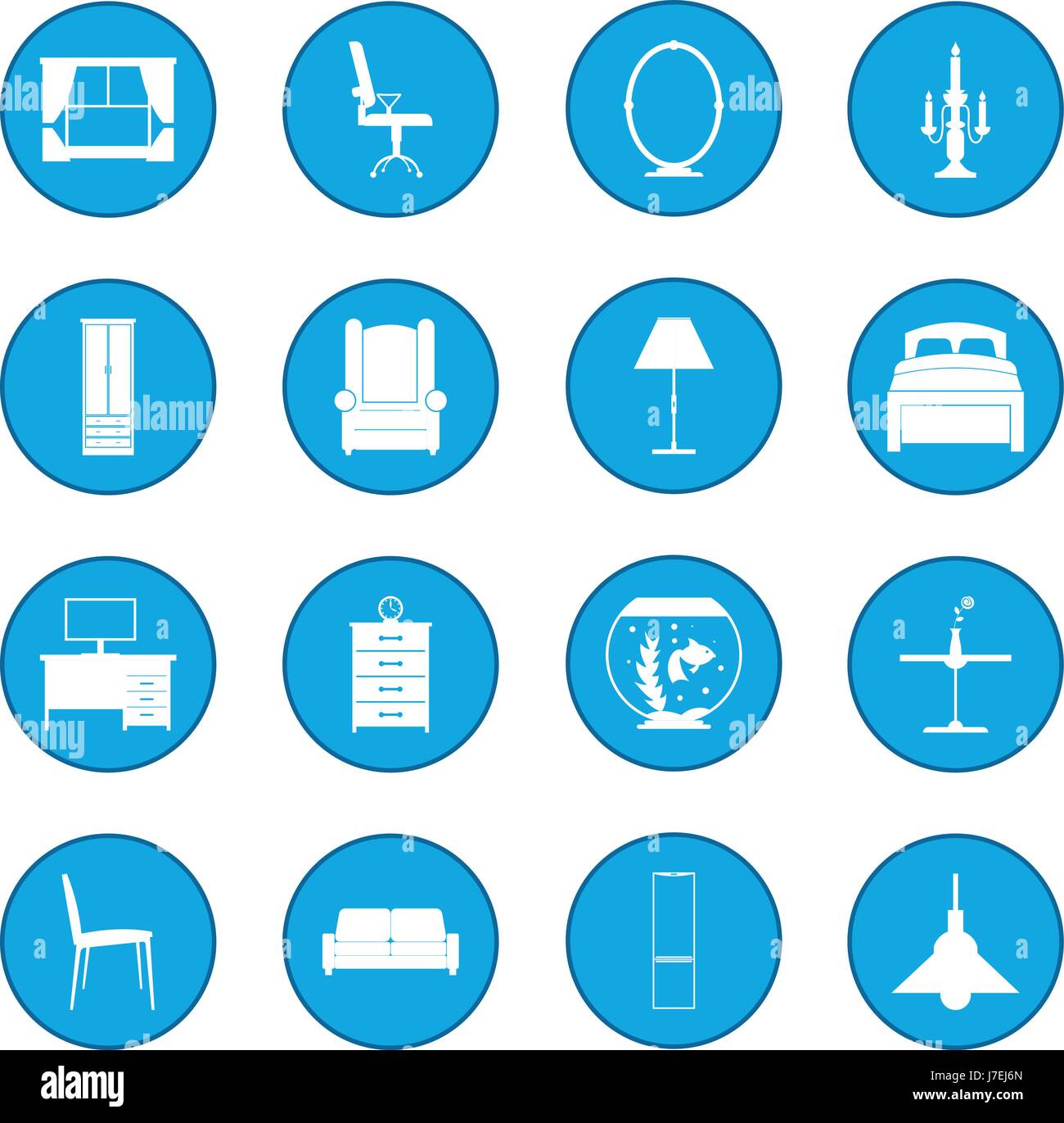 Furniture icon blue Stock Vector Image & Art Alamy