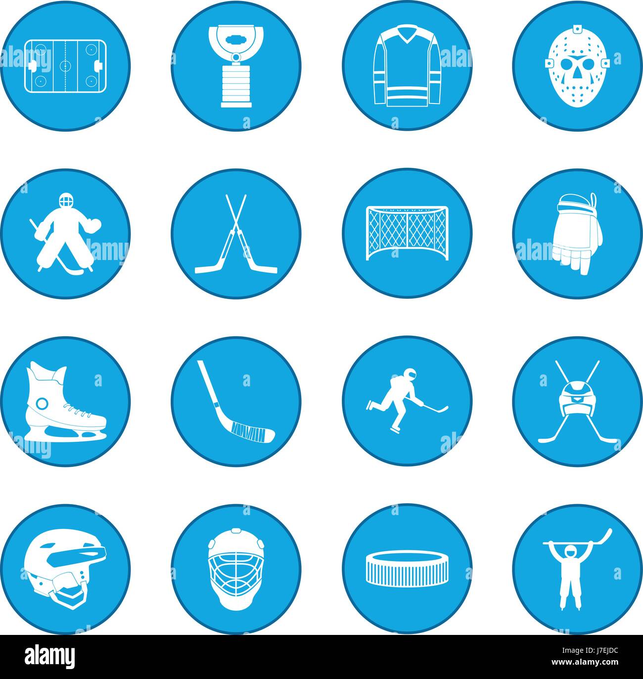 Hockey icon blue Stock Vector Image & Art - Alamy