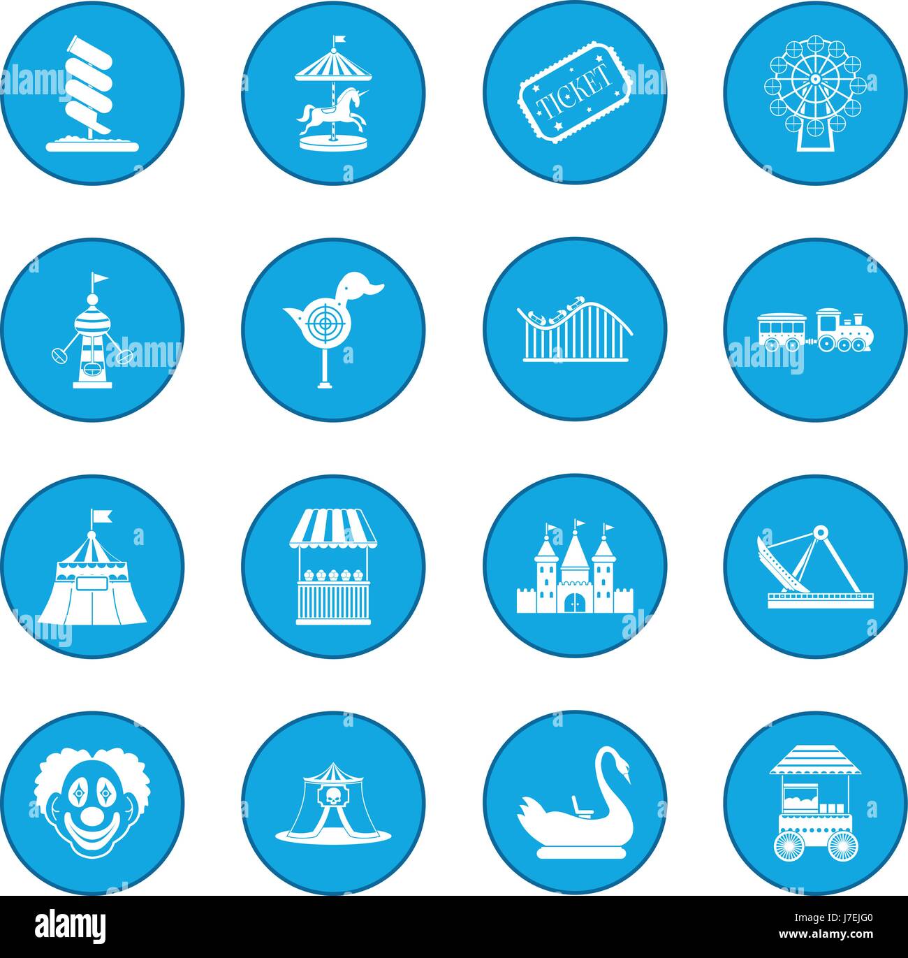 Amusement park icon blue Stock Vector Image & Art - Alamy