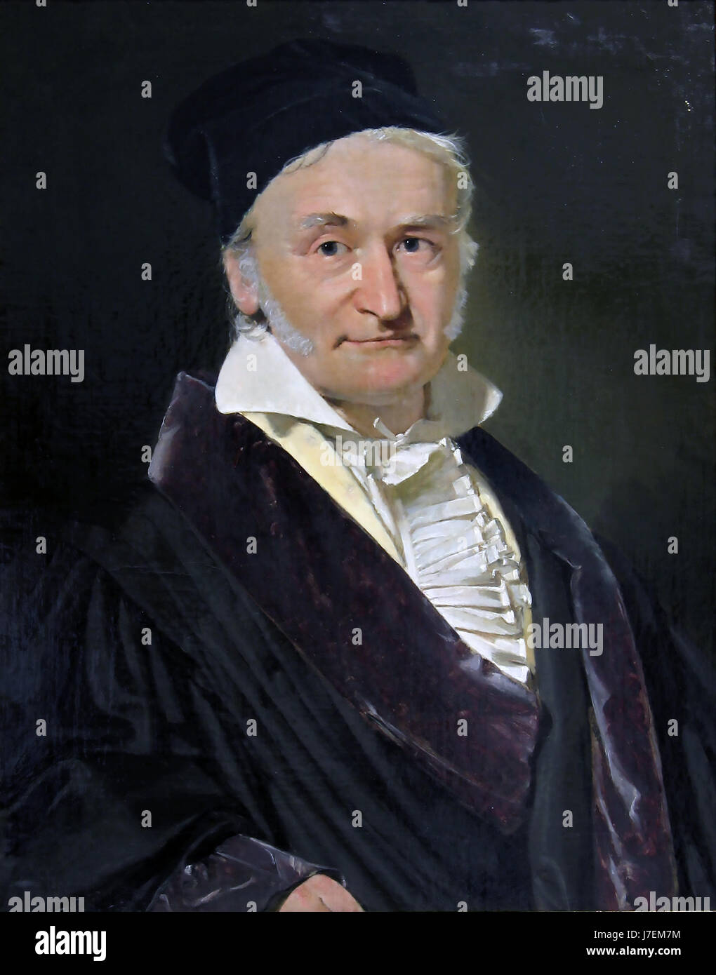 CARL FRIEDRICH GAUSS (1777-1855) German mathematician painted by Christian Jensen in 1840 Stock Photo