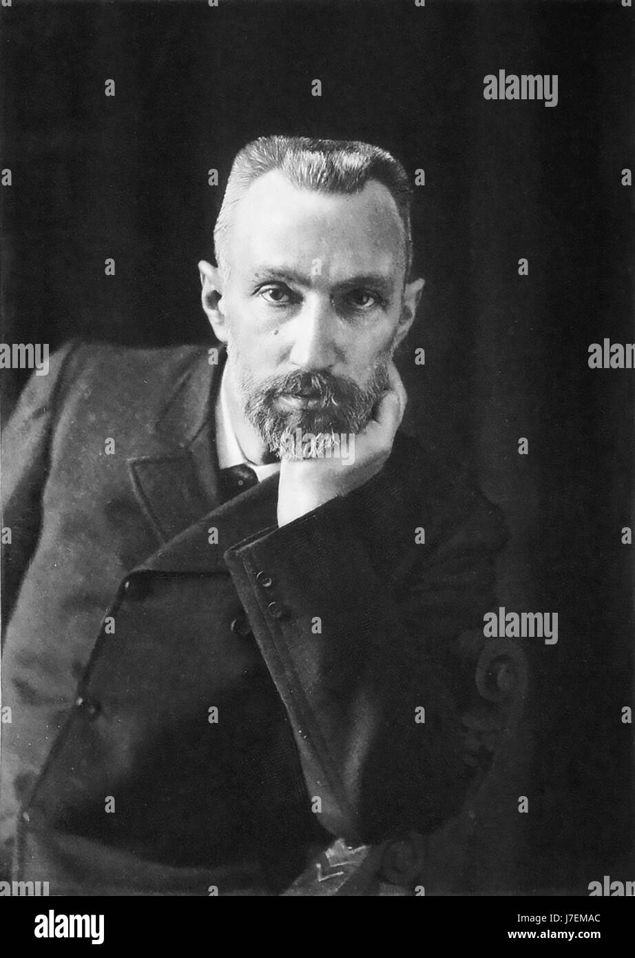 PIERRE CURIE (1859-1906) French physicist in 1906 Stock Photo