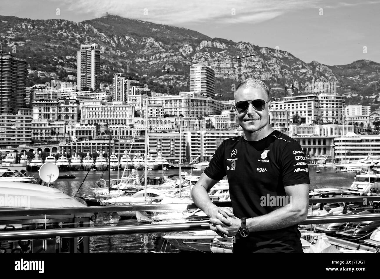 Monte Carlo, Monaco. 24th May, 2017. Motorsports: FIA Formula One World Championship 2017, Grand Prix of Monaco, #77 Valtteri Bottas (FIN, Mercedes AMG Petronas F1 Team), Credit: dpa/Alamy Live News Stock Photo